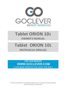 Goclever Orion 101 manual. Tablet Instructions.
